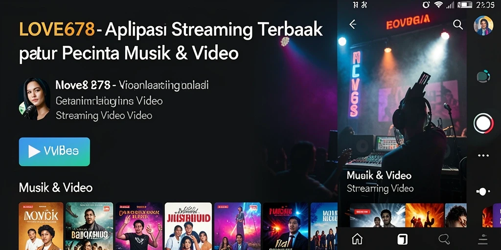 Tampilan antarmuka LOVE678 yang user-friendly untuk Streaming Video.