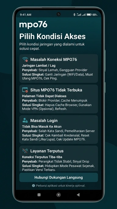 Tampilan link alternatif mpo76