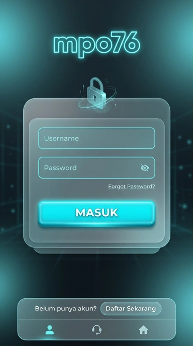 Tampilan halaman login mpo76